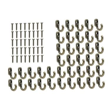 Imagem de Bothyi Conjunto de 40 ganchos para casacos, ferragens resistentes com parafusos, essenciais para pendurar roupas, cabides de parede, armários, chaves, sala
