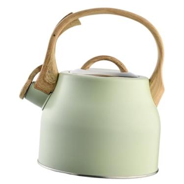 Imagem de Generic Chaleira elétrica de aço inoxidável com apito, 3 litros, leve, portátil e fácil de transportar, ideal para fogão, cozinha, camping e atividades ao ar