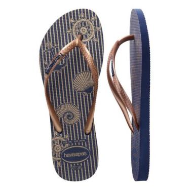 Imagem de Sandalia Havaianas Slim Nautical 2025.26, Marinho, 37/38