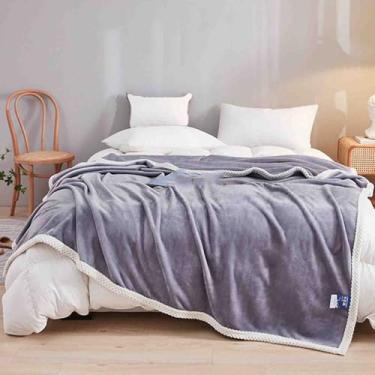 Imagem de Cobertor de lã com ponderação, cobertores e mantas femininas masculinas para cama, cachecol adulto, longo, duplo, solteiro para sofá, macio e confortável para primavera, outono, lavável na máquina