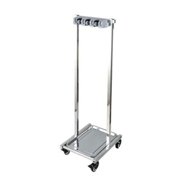 Imagem de TRGCJGH Suporte para esfregão e vassoura de carrinho de limpeza móvel rack de ferramentas de limpeza sobre rodas, para garagem, galpão, jardim, garagem, ao ar livre (39 cm/15,3 pol.)