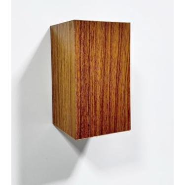 Imagem de Arandela Retangular Madeira Louro Freijó 16cm G9