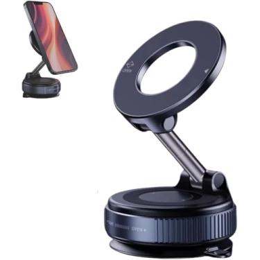 Imagem de Suporte Magnético Celular 360º Forte Para Telefone Carro Design Dobrável Vácuo Ajustável Mesa Uso Universal Parede Portátil Espelho