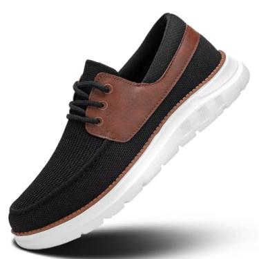 Imagem de Tênis de corrida masculino Huacud com amortecimento de ar, antiderrapante, esportivo, casual, caminhada, atlético para basquete, Preto, 8