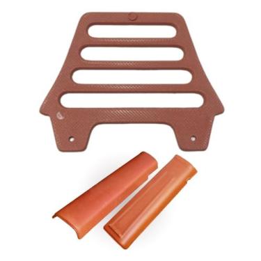 Imagem de Passarinheira Telha Tipo Plan Cor Marrom Vazada 100 unid - BW Plástico