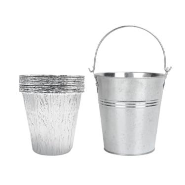 Imagem de Balde de graxa soldbbq com 10 revestimentos peça de reposição para modelos selecionados série 20/22/34, churrasqueira Traeger Grills de madeira