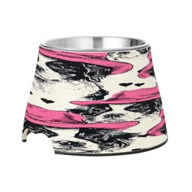 Imagem de Blueangle Tigelas elevadas para cães com aço inoxidável – Prato antiderrapante de 2,3 xícaras para animais de estimação de alta capacidade para saúde da coluna vertebral e design de cachorro com