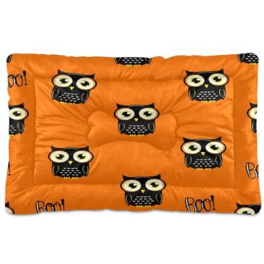 Imagem de SEHANY Cama de cachorro fantasma Halloween Boo Cama de gato com fundo antiderrapante, cama de canil, colchão macio para animais de estimação, lavável para cães pequenos, médios e grandes, gatos, 61 x