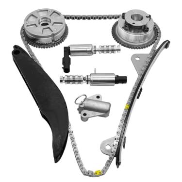 Imagem de Kit de corrente de distribuição 24350-2E700 com solenoide de roda dentada da árvore de cames VVT adequado para Hyundai E-lantra Kona Veloster 2.0L 2017-2021, para Kia Forte 2.0 2017-2022 Substituir