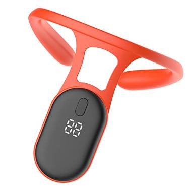 Imagem de Luqeeg Corretor de Postura Suspenso Inteligente, Monitoramento Lcd para Estudantes, Treinador de Postura de Silicone Macio para Trabalho, Estudo, Caminhada (Laranja)