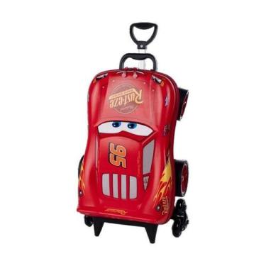 Imagem de Mala De Viagem Infantil Com Rodinha Cars Mcqueen 3D - Max Toy