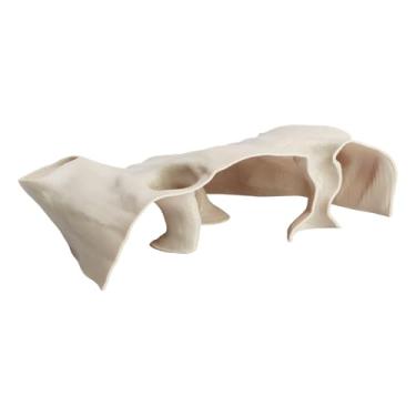 Imagem de Saim Decoração de caverna de aquário – Túnel de esconderijo de peixe impresso em 3D para peixe-gato Betta, Guppy e Corydora – Esconderijo de camarão curvo natural com design de vários furos, caverna