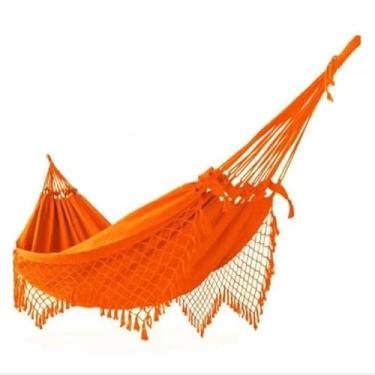 Imagem de Rede de descanso casal luxo decorativa diversas, Peça de Destaque para Interiores, Varandas Gourmet e Ambientes Exclusivos(Laranja)