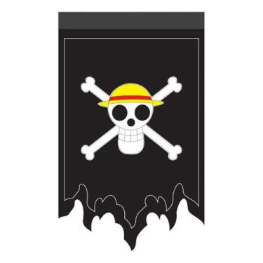 Imagem de Flâmula One Piece Luffy Mugiwara Colecionável Decorativa - TENDA MEDIE