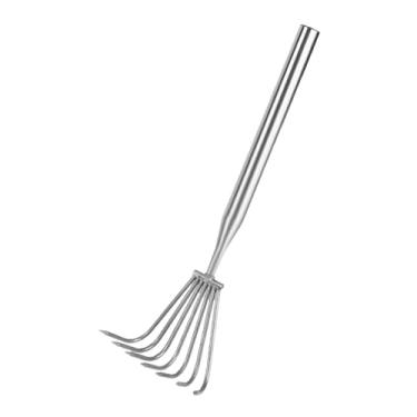 Imagem de Generic Ancinho de garras, ancinho de mão portátil e versátil, ferramenta de jardinagem manual, cultivador para remoção de ervas daninhas, afrouxamento do, 7 Dentes