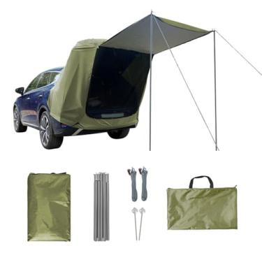Imagem de Barraca de Bagageiro Carro Camping Piquenique Traseira com Toldo Extensão -Resistente à Chuva Fácil e Rápido Montar para Tailgating Viagens Estrada Pesca