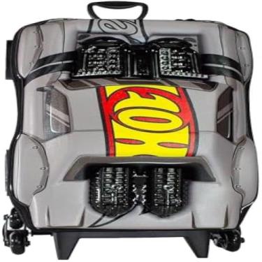 Imagem de Mala infantil, rodinhas, personagem em relevo, viagens, cinza, transporte, portatil, leve, resistente.