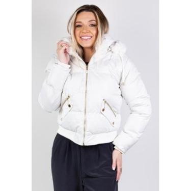 Imagem de Jaqueta feminina de nylon curta com capuz removível 84115-Feminino