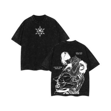 Imagem de Camiseta Unissex Oversized Vintage De Algodão Pesado Y2K Anime Arc Lav