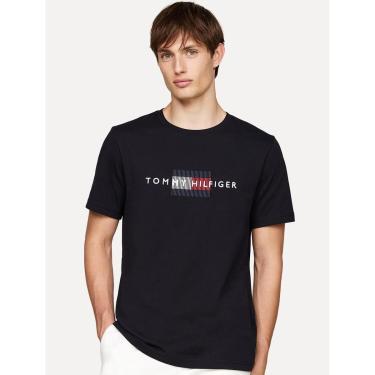 Imagem de Camiseta Tommy Hilfiger Masculina Regular Flag Embro Azul Marinho-Masculino