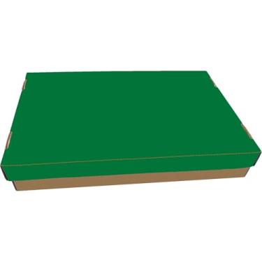 Imagem de Caixa organizadora montável 34x24x5 cm (verde bandeira fundo pardo 50)