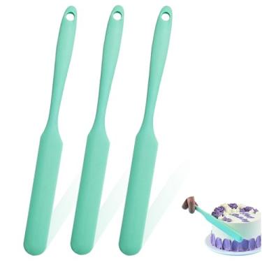 Imagem de Conjunto de espátula de silicone de 3 peças, espátula fina de cabo longo e raspador de pote para frascos, respingos de fermento, garrafas e recipientes, espátulas antiaderentes resistentes ao calor