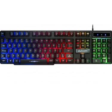 Imagem de Teclado Semimecânico Gamer RGB, Design Ergonômico, 42,5 x 12,5 cm, Teclas Plunger Macias e Silenciosas, Preto Com Iluminação RGB, Jogos, Para Pc Computador Notebook Mac