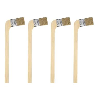Imagem de Pincel de pintura dobrado, 4 peças, pincel de 3,8 cm de largura, reutilizável, variedade de pincéis angulares, tinta de radiador para todas as pinturas a óleo de látex, móveis, tratamento de paredes