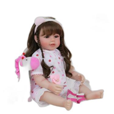 Imagem de Bebe Reborn Menina Toda Em Silicone De Vinil Macio, Artesanal, Realista