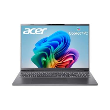 Imagem de acer Aspire 16 AI Copilot+ PC | Tela WUXGA 120Hz 100% sRGB de 16 polegadas | Snapdragon X | NPU: 45 tops - GPU: até 1,7 TFLOPs | LPDDR5X 16 GB | SSD PCIe 4 de 512 GB | Wi-Fi 7 | A16-11M-X0LW