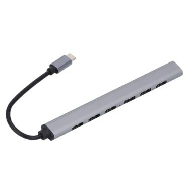 Imagem de Adaptador USB Hub Multiportas, Hub Tipo C 7 em 1, Dongle USB Splitter Port Extender, USB 3.0 500M S Transferência Rápida Plug and Play Dock USB para Computador Telefone Tablet