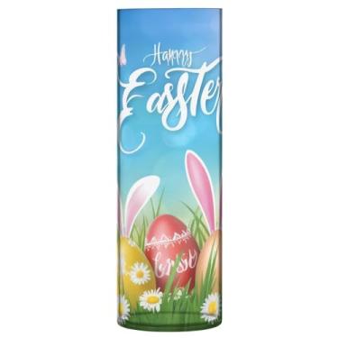 Imagem de JUZIHAI Vaso de borboleta com ovos de coelhinho da páscoa para flores 9,9 cm x 30 cm Cilindro de plástico moderno vaso de flores para centro de mesa de casamento, decoração de casa
