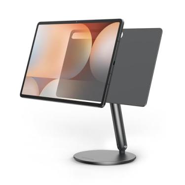 Imagem de LULULOOK Suporte magnético dobrável 2025 para Samsung Galaxy Tab S10 FE+ de 13,1 polegadas, base flutuante de 360° atualizada, liga de alumínio completa com orifício para S-Pen, suporte magnético para