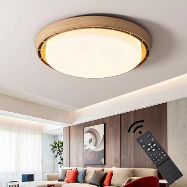 Imagem de Ventilador de teto moderno com luzes e controle remoto, 6 velocidades e intensidade regulável (3000K-6500K), silencioso, com iluminação LED para quarto, sala de estar, sala de jantar e cozin