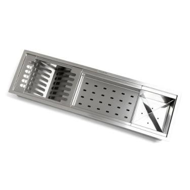 Imagem de Calha Canal Organizador inox 304 Escorredor de Louça Multiuso 60x18,5 
