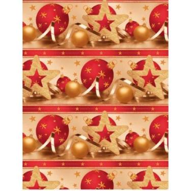 Imagem de Bobina de Papel para Embrulho de Presente Natal 60cmx100m - SAO JOAO, 