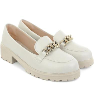 Imagem de Mocassim Feminino Tratorado Oxford Blogueira Olzzy Corrente - Olzzy Ca