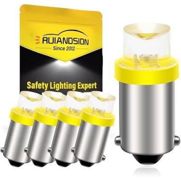 Imagem de Ruiandsion 5 lâmpadas de LED BA9S amarelas âmbar 53 57 1895 64111 lâmpadas de LED para carro 12 V para interior de carro com mapa de cúpula e porta-luvas