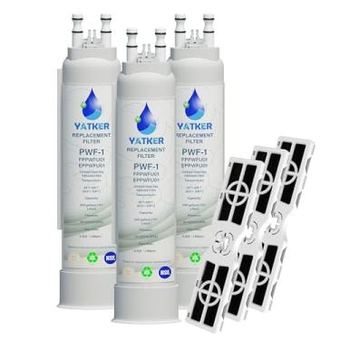 Imagem de Filtro de água de substituição FPPWFU01 para filtro de água Frigidaire FPPWFU01, compatível com PurePour PWF-1, EPPWF01 PureAdvantage PWF-1 e PureAir AF-2 FRGPAAF2 Combo de filtro de ar (3+3)
