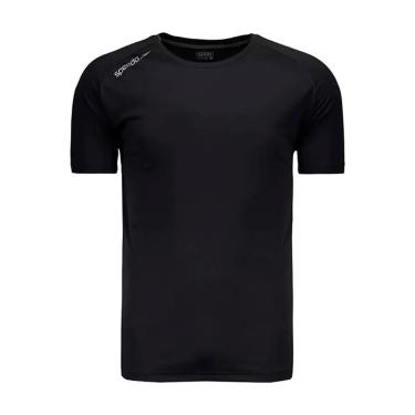 Imagem de Camiseta Masculina Manga Curta, Speedo, Raglan Essential, Poliéster com Fastdry, Tamanho Adulto, tamanho G - Preto