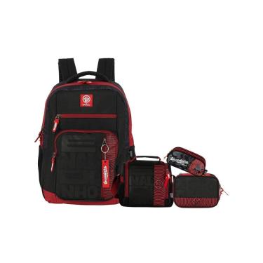 Imagem de Kit Enaldinho Mochila Costa + Lancheira + Estojos Box Triplo