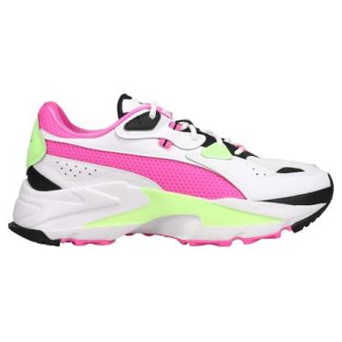 Imagem de PUMA Tênis feminino Orkid Neon com cadarço casual - rosa, branco, Rosa, branco., 9.5