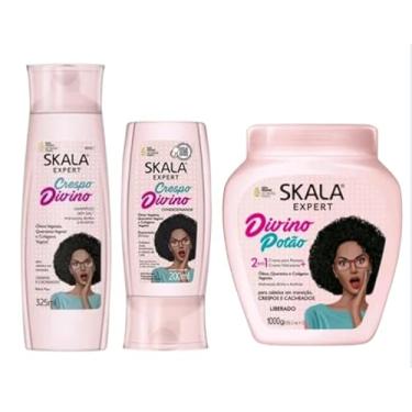 Imagem de Kit Skala Crespo Divino - Shampoo 325 ml + Condicionador 200 ml + Creme de Tratamento 1 kg.
