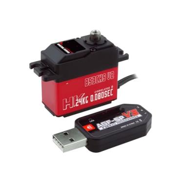Imagem de B53CHS V2 Ultra High Speed ​​HV 0,08 seg 24 kg Servo de direção digital sem núcleo para 1/12 1/10 (B53CHS V2 24 kg Set2)