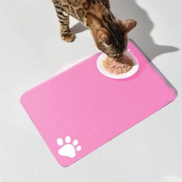 Imagem de Tapete de alimentação para animais de estimação - tapete absorvente para cães e gatos para tigela de comida e água, sem manchas, antiderrapante, secagem rápida, tapete dispensador de água para cães