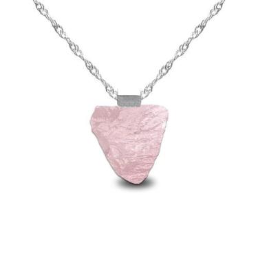 Imagem de Colar Deusa Quartzo Rosa - Cristal Natural, Prata 925