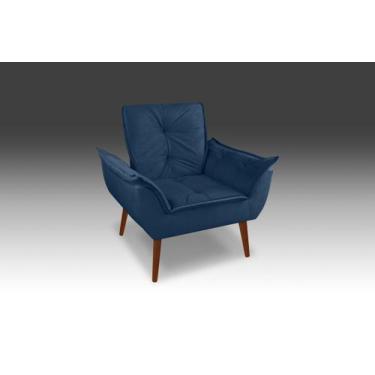 Imagem de Poltrona Opala Suede Azul Marinho-Modena Decor  - CASA DA POLTRONA