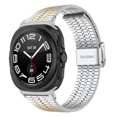 Imagem de ZUC Pulseira para Galaxy Watch Ultra 47 mm Business de aço inoxidável Galaxy Watch Ultra 47 mm pulseira correa masculina e feminina (SGS)