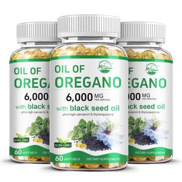 Imagem de Suplemente o óleo vivo de orégano da Nature's com óleo de semente pret