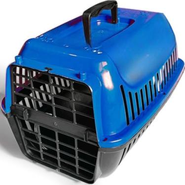 Imagem de Caixa de Transporte Gato 1 OU 2 Caixa de Transporte Cachorro Casinha de Gato para Viagens Terrestres(AZUL,Nº1)
